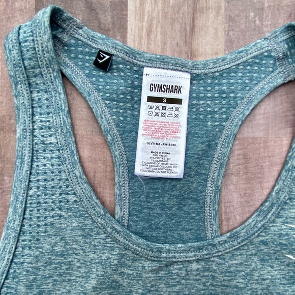Gymshark vital seamless vest teal marl workout - Picture 3 of 8